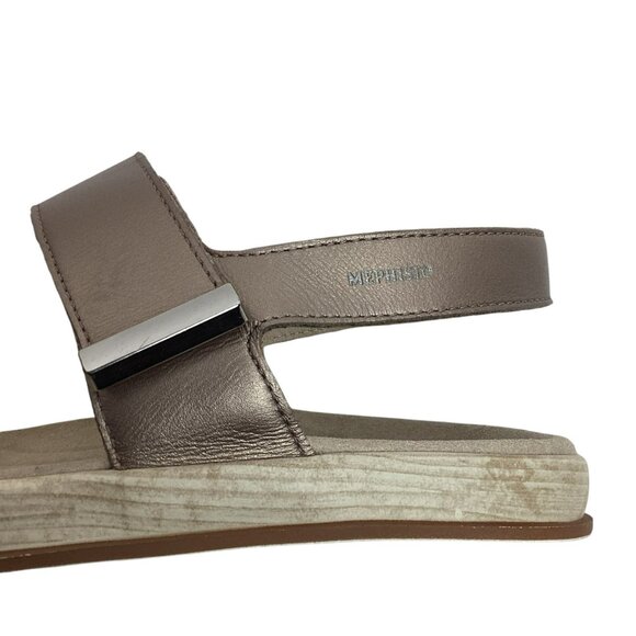 Mephisto Dominica Slingback Womens 42 Leather Sandals Bronze Wide Strap - Picture 5 of 11